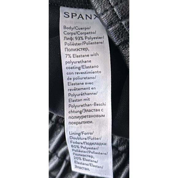 Spanks by Sara Blakely Faux Leather High-Rise Pants Joggers Small - Picture 7 of 7